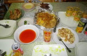 Pancit Malabon during Christmas