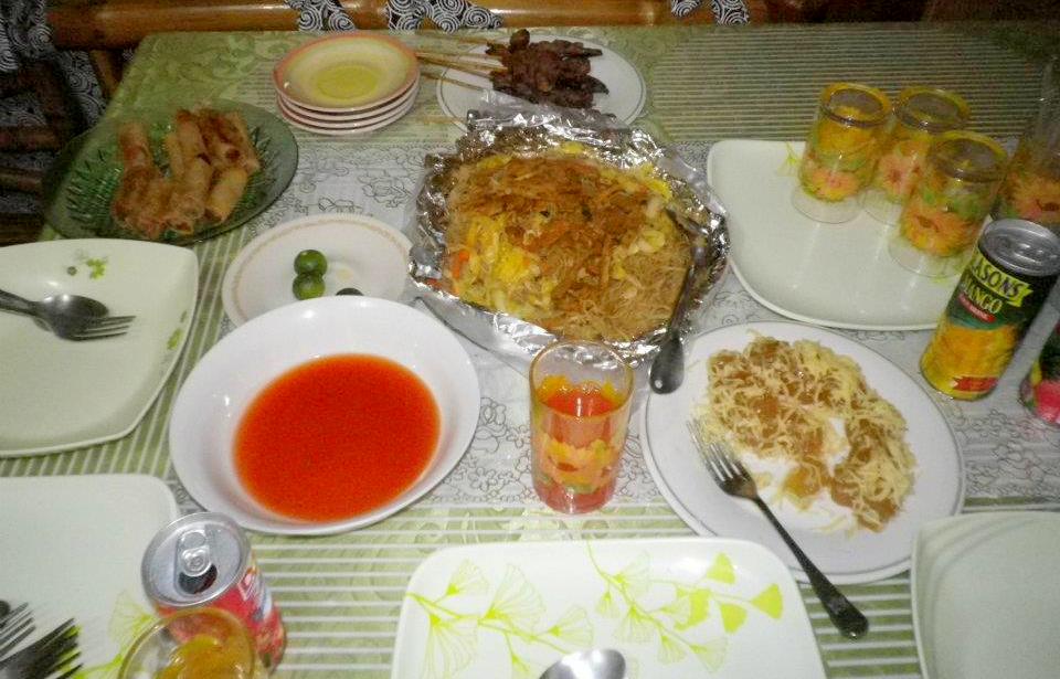 Pancit Malabon during Christmas