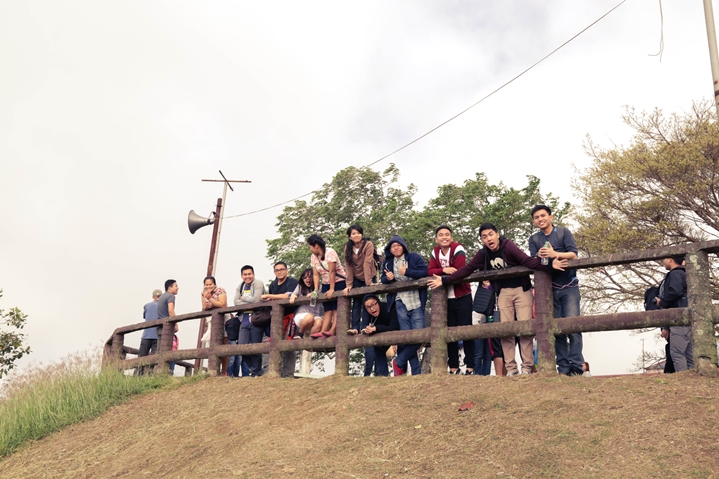 A group of millennials having fun with nature.